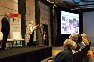 Rachel Keen accepting her Distinguished Contribution Award
