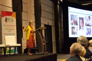 Susan Rose accepting her Distinguished Contribution Award