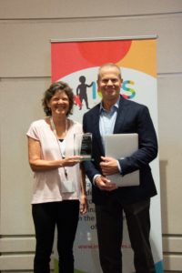 Mary Dozier (Translational Research Award) and Scott Johnson (Chair of the Awards Committee)