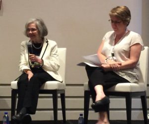 Rachel Keen and Lisa Oakes during the 40th Anniversary Symposium